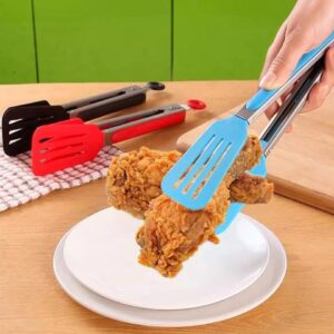 Long Handle No-Stick BBQ Grilling Kitchen Tongs