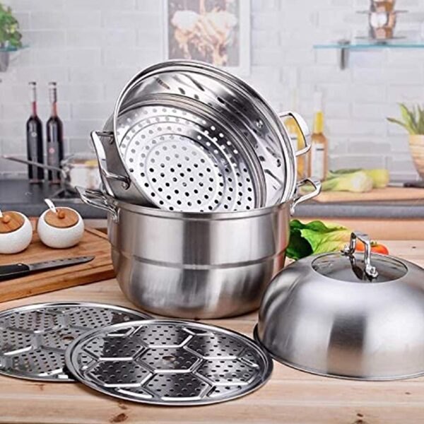 Stainless Food Folding Steamer Bowl - Image 4