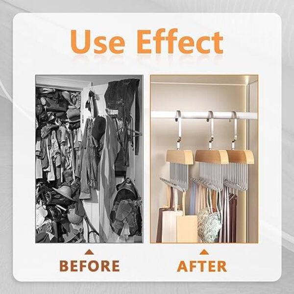 8 Hook Multifunctional Solid Wood Hanger Perfect for Hanging - Image 2