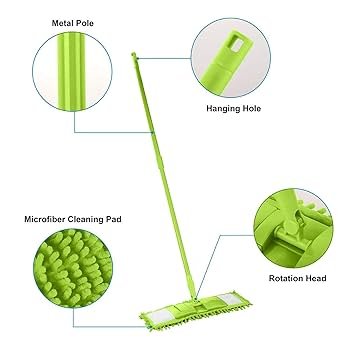 Microfibre Floor Cleaning Mop with Telescopic Long Handle - Image 4