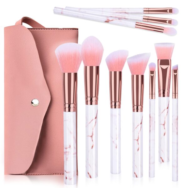 Marble Design Makeup Brush Set Pack Of 10Pcs - Image 3