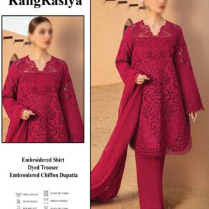 Rang Rasia Fully Heavy Embroidered Lawn With Chikankari 3 Piece Unstitched Collection