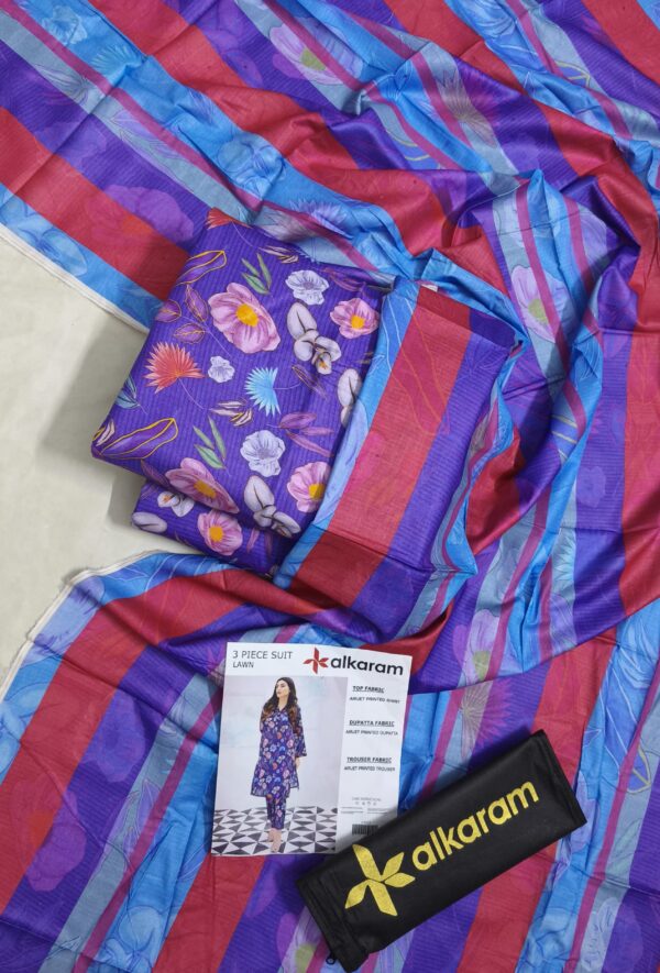 AL KARAM ALL OVER_Prints DIGITAL 3 PIECE LAWN 2025 Volume - Image 4