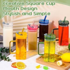 SQUARE GLASS MUG With STRAW