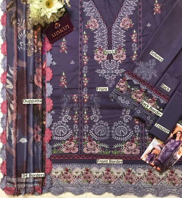 Presenting JADE LAWN HEAVY EMBROIDERED 3 PIECE UNSTITCHED COLLECTION - Image 6