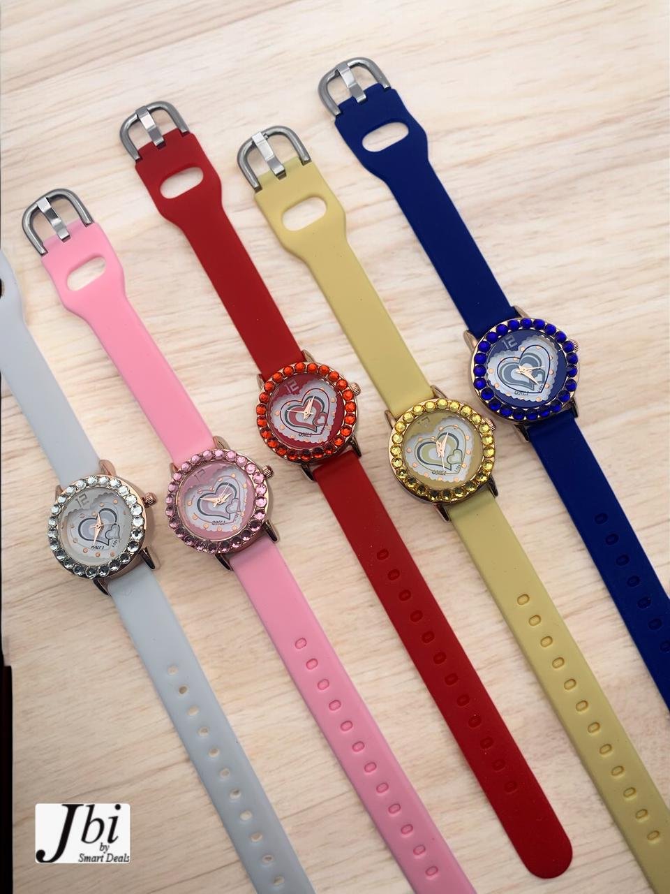 Heart Themed Silicone Strap Watch