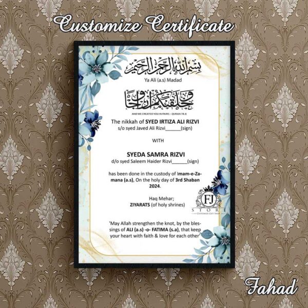CUSTOMIZE NIKKAH CERTIFICATE - Image 22