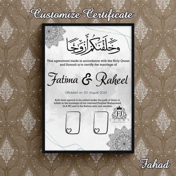 CUSTOMIZE NIKKAH CERTIFICATE - Image 10