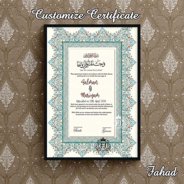 CUSTOMIZE NIKKAH CERTIFICATE - Image 11