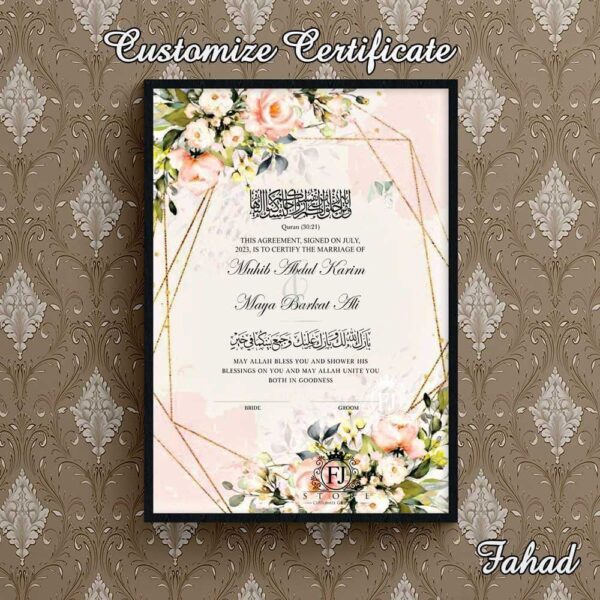 CUSTOMIZE NIKKAH CERTIFICATE - Image 13