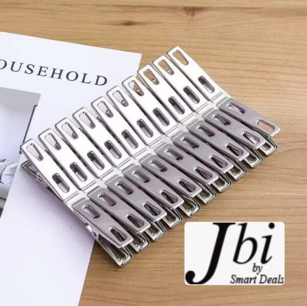 Pack of 20 Stainless Steel Clothes Clips - Image 2