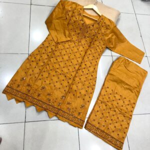 Embroidered & Sequence Work Cotton 2Pc Suit