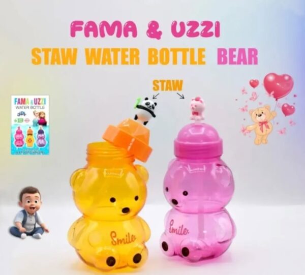 STRAW WATER BOTTLE DUCK/BEAR - Image 4