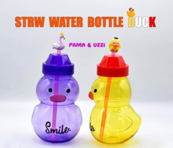 STRAW WATER BOTTLE DUCK/BEAR - Image 3
