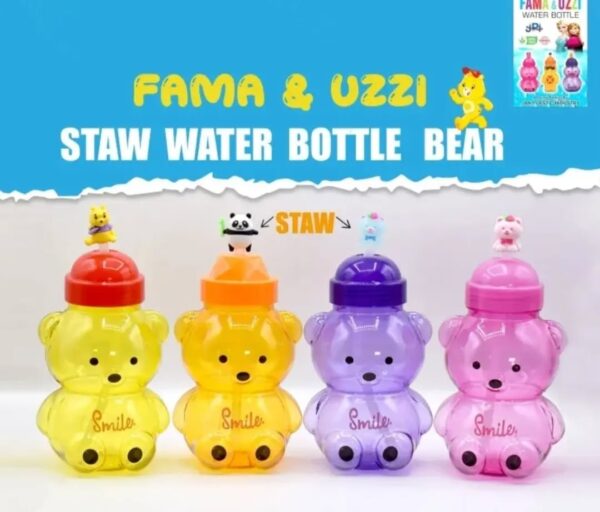 STRAW WATER BOTTLE DUCK/BEAR - Image 2