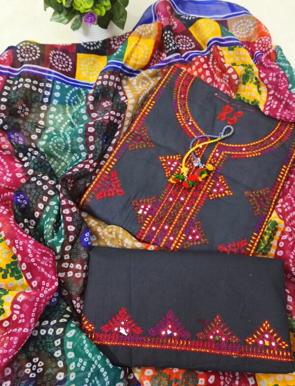 HEAVY EMBROIDERED CHIFFON DUPATTA 3 PC SUIT