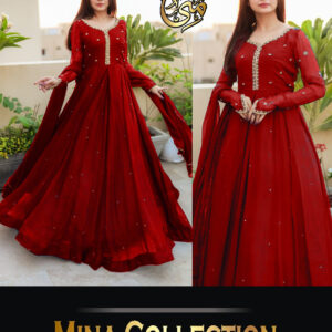 Embroidered Long Maxi 3 Piece Stitched