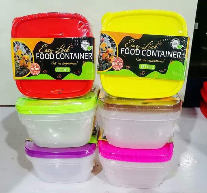 Pack Of 2 - Food Storage Containers Box 1600ml