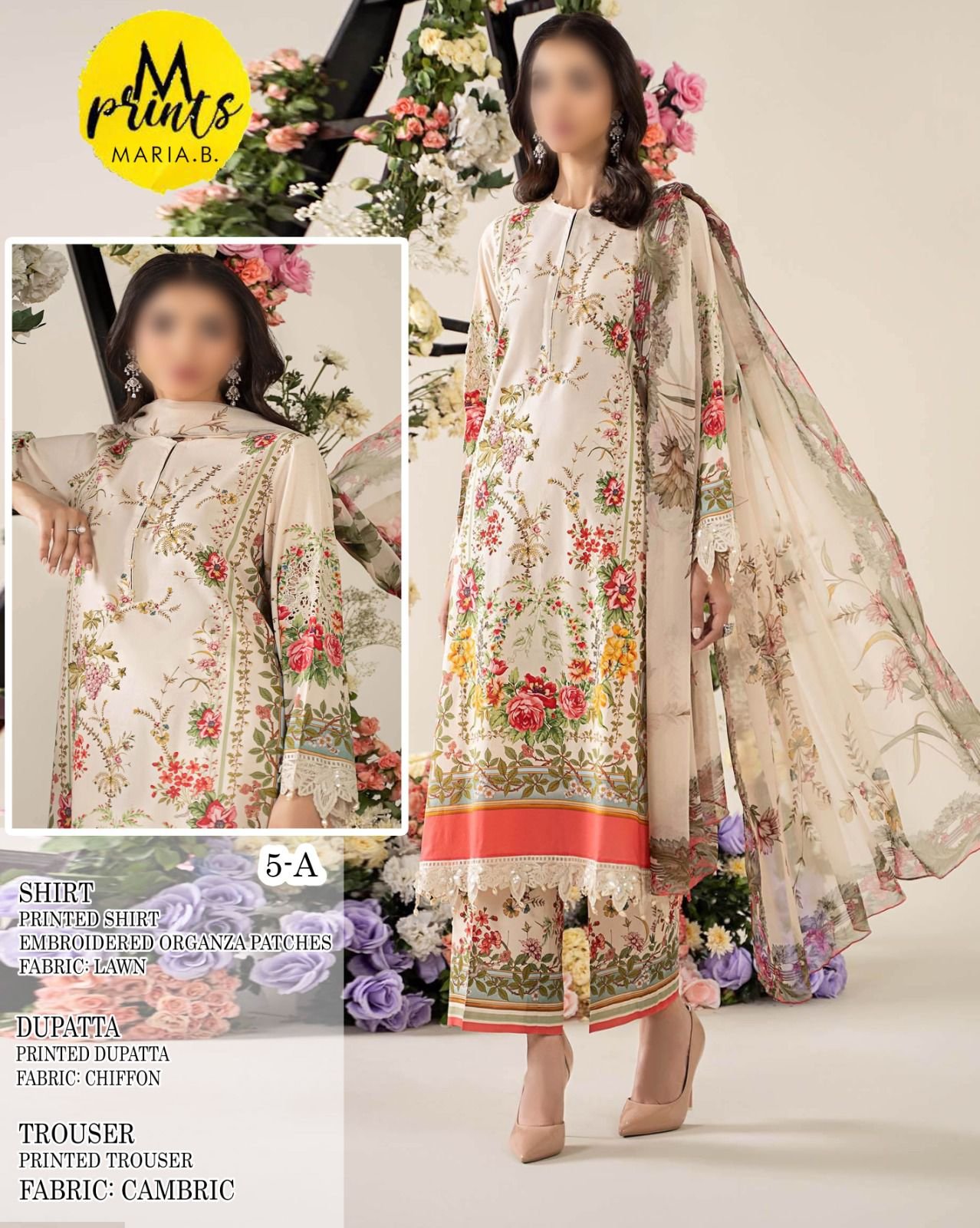 MARIA.B PRINTED LAWN WITH EMBROIDERY 3 PIECE COLLECTION
