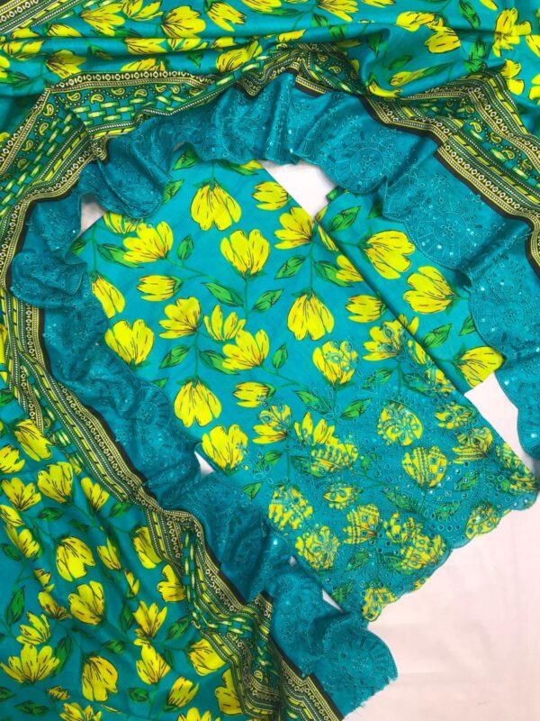 MARIA.B The Most Famous Chicken Kari Unstitched 3 Piece Collection - Image 20