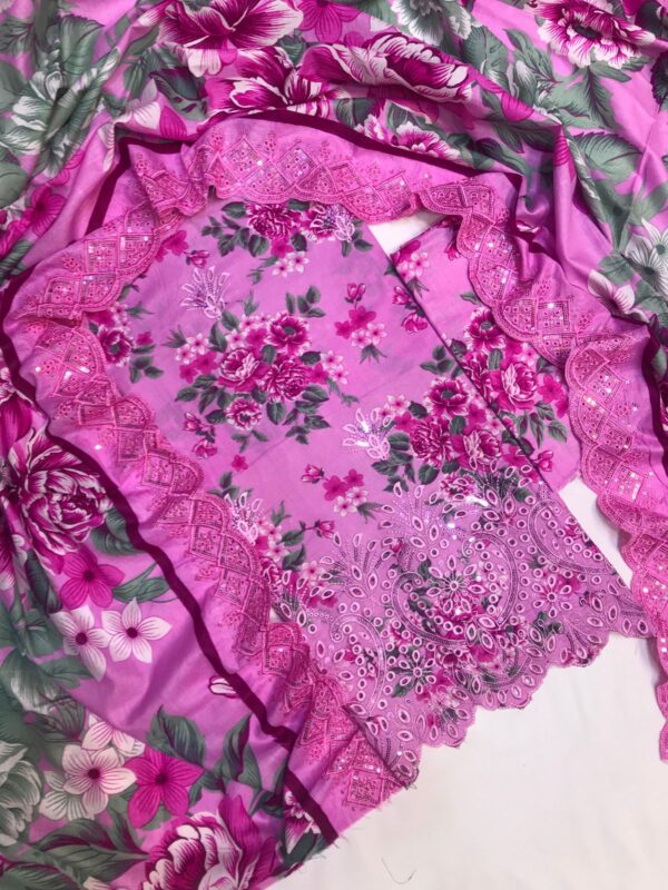 MARIA.B The Most Famous Chicken Kari Unstitched 3 Piece Collection - Image 21