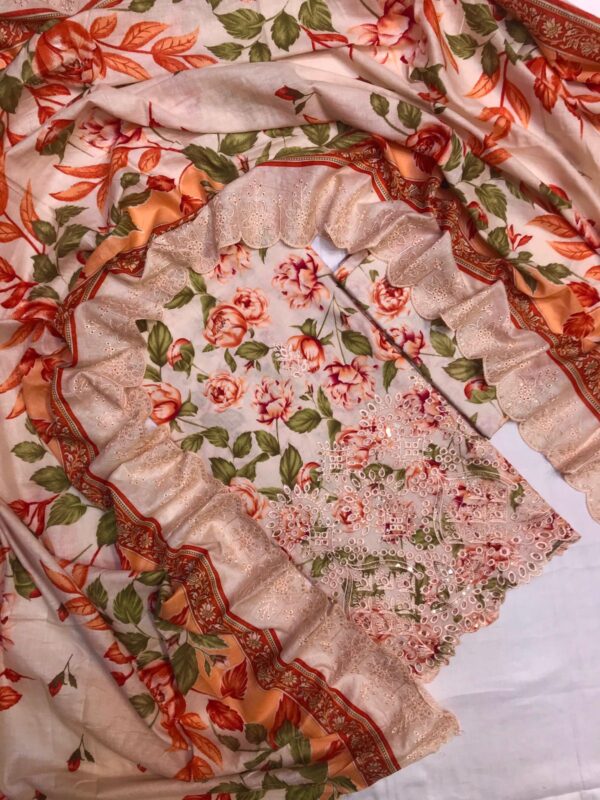 MARIA.B The Most Famous Chicken Kari Unstitched 3 Piece Collection - Image 18
