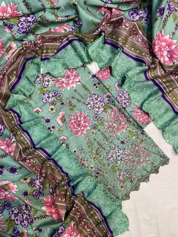 MARIA.B The Most Famous Chicken Kari Unstitched 3 Piece Collection - Image 9