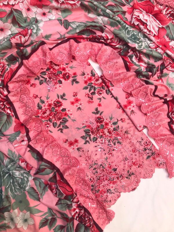 MARIA.B The Most Famous Chicken Kari Unstitched 3 Piece Collection - Image 3