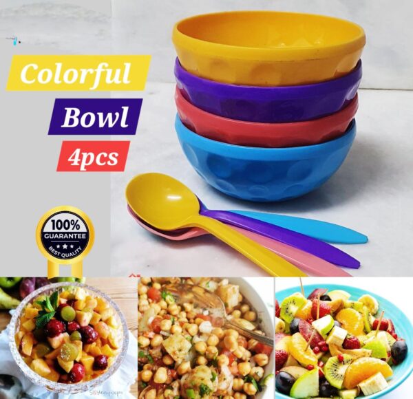 COLORFUL BOWLS WITH SPOONS