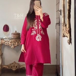 T&H Lawn Embroidered 2PC Stitched Suit