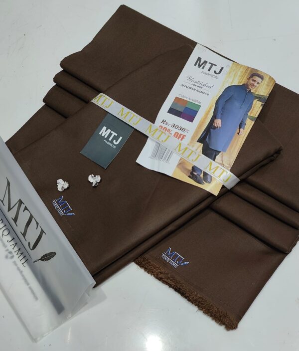 MTJ  FABRIC UNSTITCHED for MEN'S SHALWAR KAMEEZ COLLECTION - Image 3