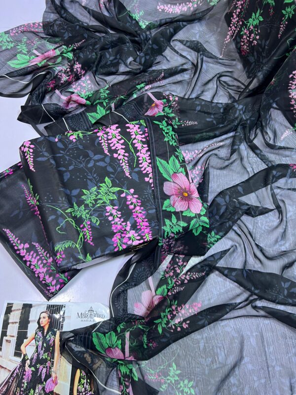 LAWN PRINTED SHIRT LAWN PRINTED TROUSER WITH CHIFFON DUPATTA DIGITAL LAWN COLLECTION 2025 - Image 3