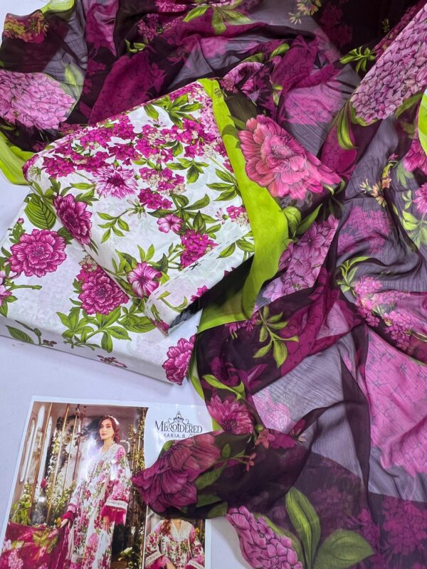 LAWN PRINTED SHIRT LAWN PRINTED TROUSER WITH CHIFFON DUPATTA DIGITAL LAWN COLLECTION 2025 - Image 4
