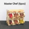 6 Pcs Spices Rack With Spoon  Random Colours Box Pack