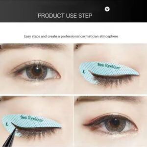 4 Sheets Quick Stencils Eyeliner Eye Makeup Shaping Auxiliary Stickers