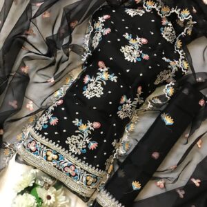 ORGANZA 3 PC SUIT | NORATAN WORK & CUTWORK DUPATTA COLLECTION