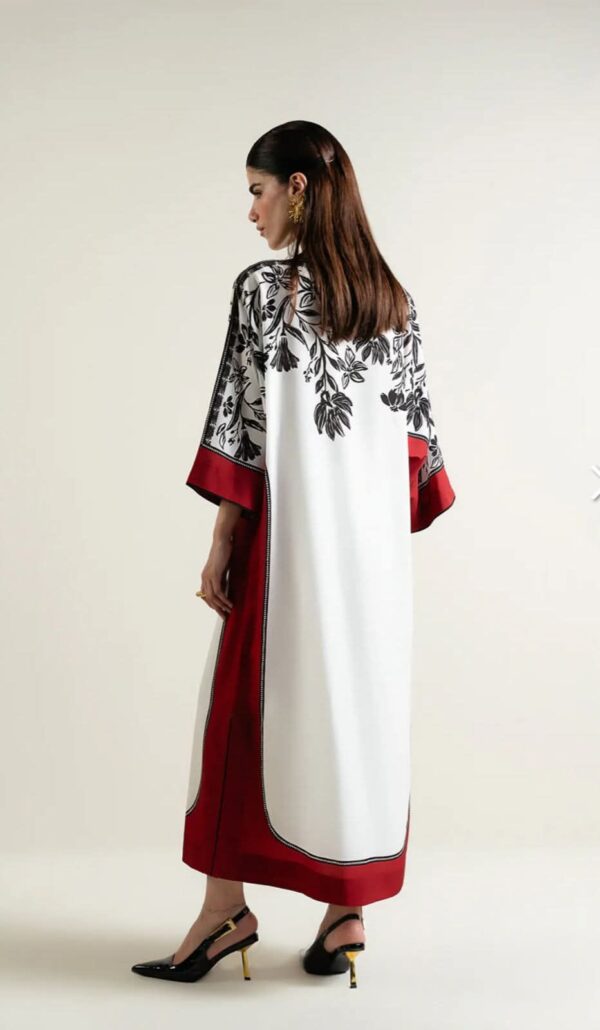 New Arrival 3 PC Stitched Suit | Long Baggy Digital Printed Shirt With Bell Bottom Trouser & Printed Dupatta - Image 2
