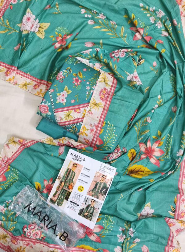 MARIA B DIGITAL PRINTED PREMIUM 3PC LAWN COLLECTION 2K25 - Image 2