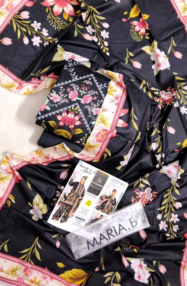 MARIA B DIGITAL PRINTED PREMIUM 3PC LAWN COLLECTION 2K25