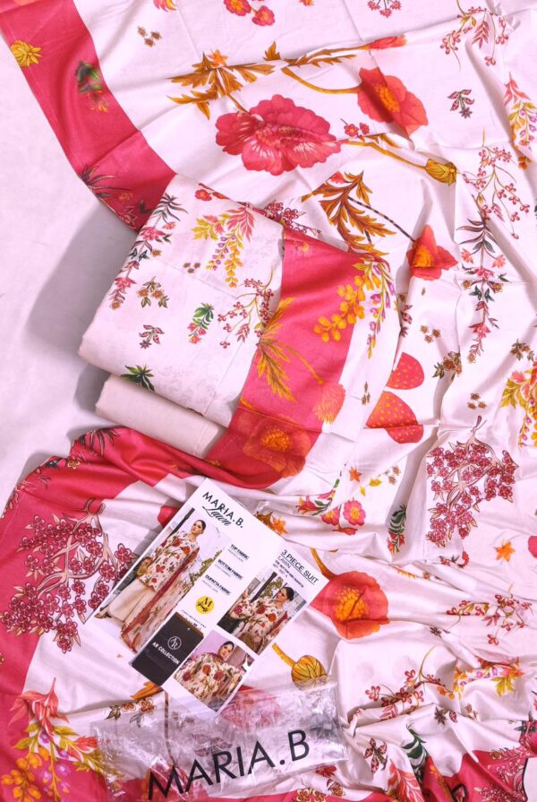 MARIA B DIGITAL PRINTED PREMIUM 3PC LAWN COLLECTION 2K25 - Image 3