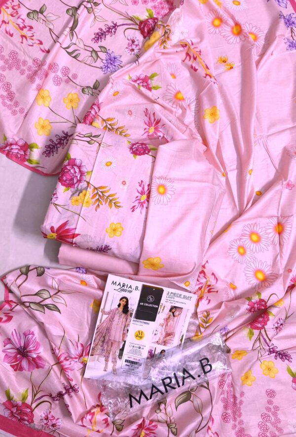 MARIA B DIGITAL PRINTED PREMIUM 3PC LAWN COLLECTION 2K25 - Image 5