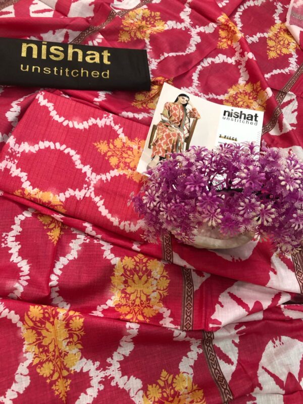 NISHAT Digital Print 3 Piece Unstitched Collection - Image 4