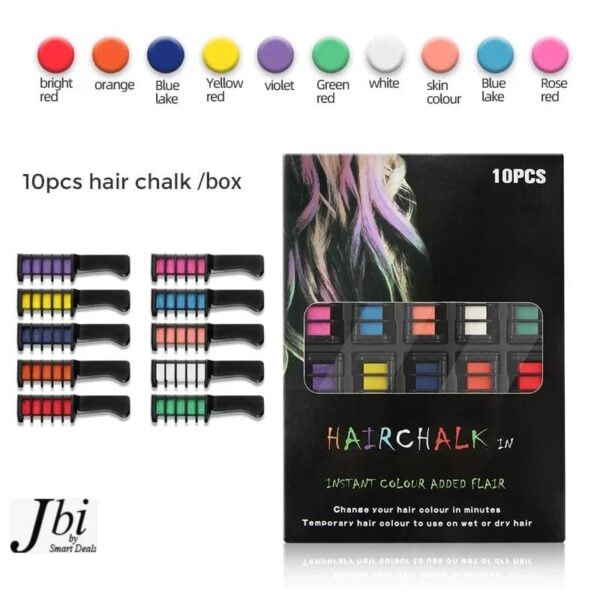 Temporary Colorful Hair Comb 10 PC's box - Image 3