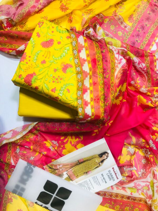 GUL AHMED Digital Printed Lawn 3-Piece Vol-1,2025 - Image 10