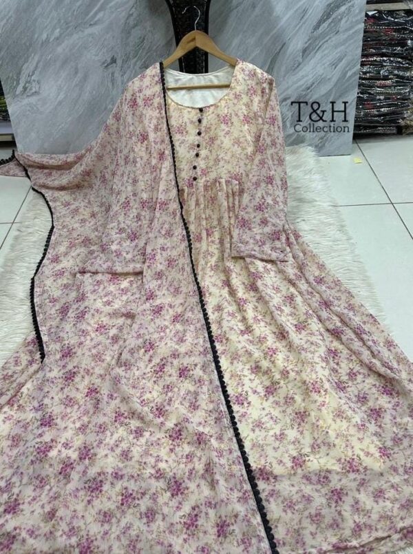 T&H COLLECTION CHIFFON MAXI SAME DUPATTA 2PC - Image 39