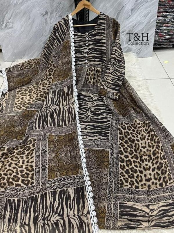 T&H COLLECTION CHIFFON MAXI SAME DUPATTA 2PC - Image 35