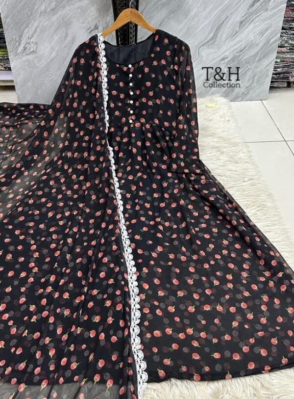 T&H COLLECTION CHIFFON MAXI SAME DUPATTA 2PC - Image 33