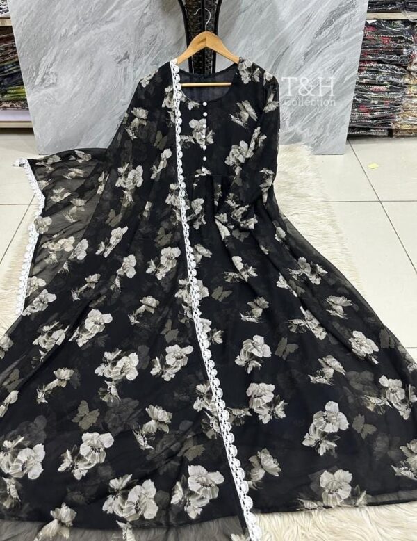 T&H COLLECTION CHIFFON MAXI SAME DUPATTA 2PC - Image 30