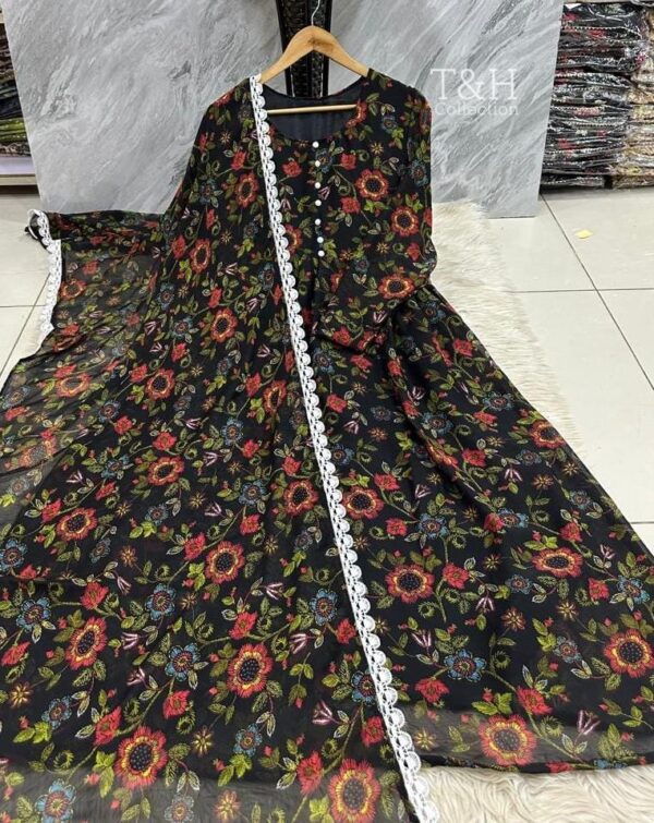 T&H COLLECTION CHIFFON MAXI SAME DUPATTA 2PC - Image 28