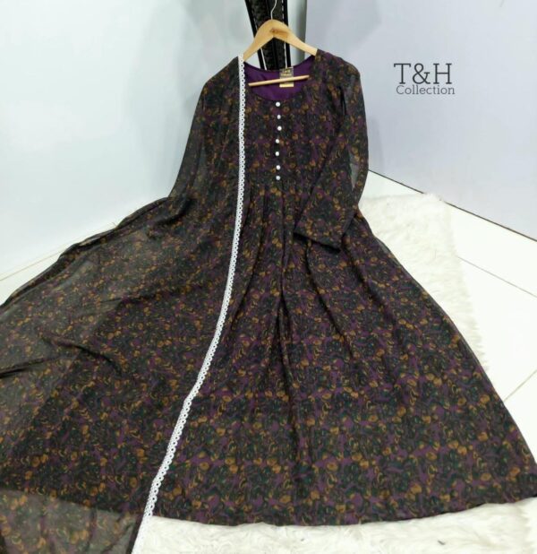 T&H COLLECTION CHIFFON MAXI SAME DUPATTA 2PC - Image 21